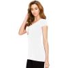 imageLock and Love Womens Basic Slim Fitted Short Sleeve Casual V Neck Cotton T ShirtWt1606white