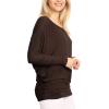 imageLock and Love Womens Casual Flowy Draped Long Sleeve Batwing Dolman Top  Soft ampamp Comfortable Loose Fit PulloverBrown