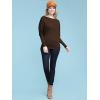 imageLock and Love Womens Casual Flowy Draped Long Sleeve Batwing Dolman Top  Soft ampamp Comfortable Loose Fit PulloverBrown
