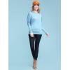 imageLock and Love Womens Casual Flowy Draped Long Sleeve Batwing Dolman Top  Soft ampamp Comfortable Loose Fit PulloverWt826aqua