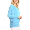 imageLock and Love Womens Casual Flowy Draped Long Sleeve Batwing Dolman Top  Soft ampamp Comfortable Loose Fit PulloverWt826aqua