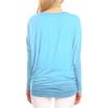 imageLock and Love Womens Casual Flowy Draped Long Sleeve Batwing Dolman Top  Soft ampamp Comfortable Loose Fit PulloverWt826aqua