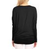imageLock and Love Womens Casual Flowy Draped Long Sleeve Batwing Dolman Top  Soft ampamp Comfortable Loose Fit PulloverWt826black