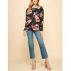 imageLock and Love Womens Casual Flowy Draped Long Sleeve Batwing Dolman Top  Soft ampamp Comfortable Loose Fit PulloverWt826blackfloral