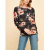 imageLock and Love Womens Casual Flowy Draped Long Sleeve Batwing Dolman Top  Soft ampamp Comfortable Loose Fit PulloverWt826blackfloral