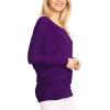 imageLock and Love Womens Casual Flowy Draped Long Sleeve Batwing Dolman Top  Soft ampamp Comfortable Loose Fit PulloverWt826darkpurple