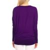 imageLock and Love Womens Casual Flowy Draped Long Sleeve Batwing Dolman Top  Soft ampamp Comfortable Loose Fit PulloverWt826darkpurple