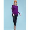 imageLock and Love Womens Casual Flowy Draped Long Sleeve Batwing Dolman Top  Soft ampamp Comfortable Loose Fit PulloverWt826darkpurple