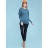 imageLock and Love Womens Casual Flowy Draped Long Sleeve Batwing Dolman Top  Soft ampamp Comfortable Loose Fit PulloverWt826denim