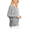 imageLock and Love Womens Casual Flowy Draped Long Sleeve Batwing Dolman Top  Soft ampamp Comfortable Loose Fit PulloverWt826heathergrey