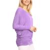 imageLock and Love Womens Casual Flowy Draped Long Sleeve Batwing Dolman Top  Soft ampamp Comfortable Loose Fit PulloverWt826lilac