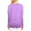 imageLock and Love Womens Casual Flowy Draped Long Sleeve Batwing Dolman Top  Soft ampamp Comfortable Loose Fit PulloverWt826lilac