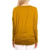 imageLock and Love Womens Casual Flowy Draped Long Sleeve Batwing Dolman Top  Soft ampamp Comfortable Loose Fit PulloverWt826mustard