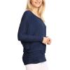 imageLock and Love Womens Casual Flowy Draped Long Sleeve Batwing Dolman Top  Soft ampamp Comfortable Loose Fit PulloverWt826navy