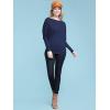 imageLock and Love Womens Casual Flowy Draped Long Sleeve Batwing Dolman Top  Soft ampamp Comfortable Loose Fit PulloverWt826navy