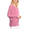 imageLock and Love Womens Casual Flowy Draped Long Sleeve Batwing Dolman Top  Soft ampamp Comfortable Loose Fit PulloverWt826pink