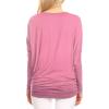 imageLock and Love Womens Casual Flowy Draped Long Sleeve Batwing Dolman Top  Soft ampamp Comfortable Loose Fit PulloverWt826pink