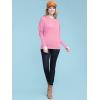 imageLock and Love Womens Casual Flowy Draped Long Sleeve Batwing Dolman Top  Soft ampamp Comfortable Loose Fit PulloverWt826pink