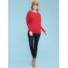 imageLock and Love Womens Casual Flowy Draped Long Sleeve Batwing Dolman Top  Soft ampamp Comfortable Loose Fit PulloverWt826red