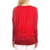 imageLock and Love Womens Casual Flowy Draped Long Sleeve Batwing Dolman Top  Soft ampamp Comfortable Loose Fit PulloverWt826red