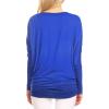 imageLock and Love Womens Casual Flowy Draped Long Sleeve Batwing Dolman Top  Soft ampamp Comfortable Loose Fit PulloverWt826royalbrite