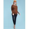 imageLock and Love Womens Casual Flowy Draped Long Sleeve Batwing Dolman Top  Soft ampamp Comfortable Loose Fit PulloverWt826rust