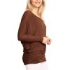 imageLock and Love Womens Casual Flowy Draped Long Sleeve Batwing Dolman Top  Soft ampamp Comfortable Loose Fit PulloverWt826rust