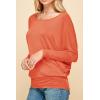 imageLock and Love Womens Casual Flowy Draped Long Sleeve Batwing Dolman Top  Soft ampamp Comfortable Loose Fit PulloverWt826salmon