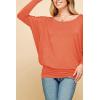 imageLock and Love Womens Casual Flowy Draped Long Sleeve Batwing Dolman Top  Soft ampamp Comfortable Loose Fit PulloverWt826salmon
