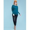 imageLock and Love Womens Casual Flowy Draped Long Sleeve Batwing Dolman Top  Soft ampamp Comfortable Loose Fit PulloverWt826teal
