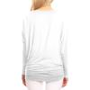 imageLock and Love Womens Casual Flowy Draped Long Sleeve Batwing Dolman Top  Soft ampamp Comfortable Loose Fit PulloverWt826white