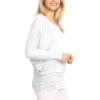 imageLock and Love Womens Casual Flowy Draped Long Sleeve Batwing Dolman Top  Soft ampamp Comfortable Loose Fit PulloverWt826white