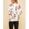 imageLock and Love Womens Casual Flowy Draped Long Sleeve Batwing Dolman Top  Soft ampamp Comfortable Loose Fit PulloverWt826whitefloral