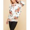 imageLock and Love Womens Casual Flowy Draped Long Sleeve Batwing Dolman Top  Soft ampamp Comfortable Loose Fit PulloverWt826whitefloral