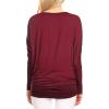 imageLock and Love Womens Casual Flowy Draped Long Sleeve Batwing Dolman Top  Soft ampamp Comfortable Loose Fit PulloverWt826wine