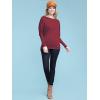 imageLock and Love Womens Casual Flowy Draped Long Sleeve Batwing Dolman Top  Soft ampamp Comfortable Loose Fit PulloverWt826wine