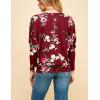 imageLock and Love Womens Casual Flowy Draped Long Sleeve Batwing Dolman Top  Soft ampamp Comfortable Loose Fit PulloverWt826winefloral