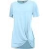 imageLock and Love Womens Casual Shirts Twist Knot Tunics TopsWt2312aqua