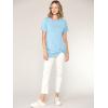 imageLock and Love Womens Casual Shirts Twist Knot Tunics TopsWt2312aqua