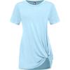 imageLock and Love Womens Casual Shirts Twist Knot Tunics TopsWt2312aqua