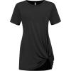 imageLock and Love Womens Casual Shirts Twist Knot Tunics TopsWt2312black