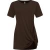 imageLock and Love Womens Casual Shirts Twist Knot Tunics TopsWt2312brown