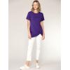 imageLock and Love Womens Casual Shirts Twist Knot Tunics TopsWt2312darkpurple