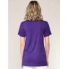 imageLock and Love Womens Casual Shirts Twist Knot Tunics TopsWt2312darkpurple