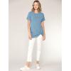 imageLock and Love Womens Casual Shirts Twist Knot Tunics TopsWt2312denim