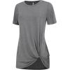 imageLock and Love Womens Casual Shirts Twist Knot Tunics TopsWt2312hdg