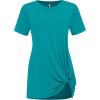 imageLock and Love Womens Casual Shirts Twist Knot Tunics TopsWt2312jade