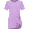 imageLock and Love Womens Casual Shirts Twist Knot Tunics TopsWt2312lilac