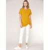 imageLock and Love Womens Casual Shirts Twist Knot Tunics TopsWt2312mustard