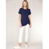 imageLock and Love Womens Casual Shirts Twist Knot Tunics TopsWt2312navy